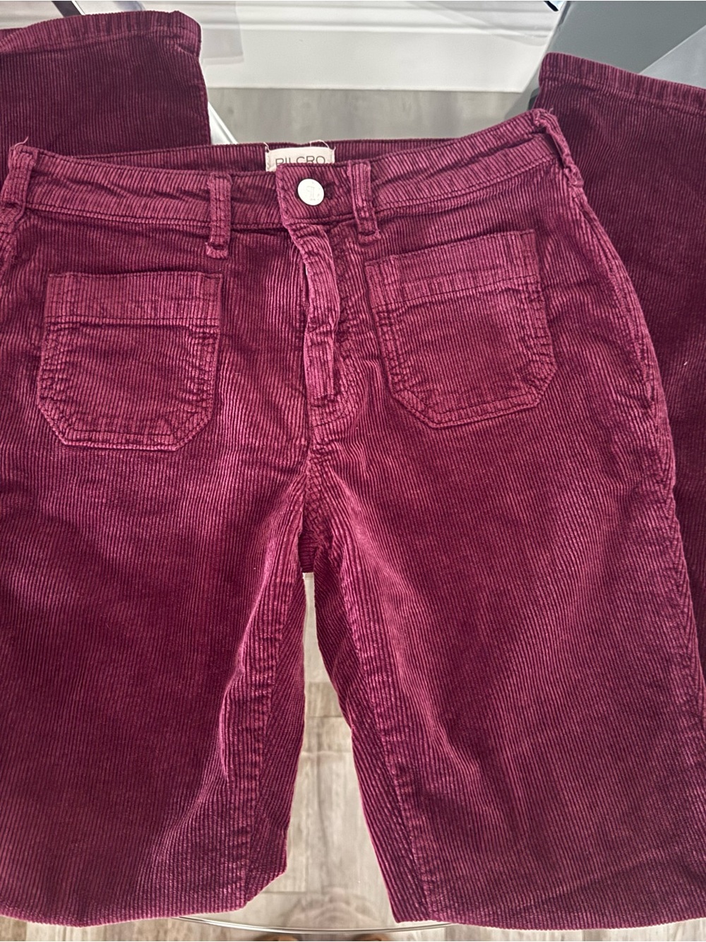 Pilcro Deep Burgundy Corduroy Pants